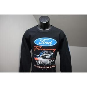 Ford Racing Pullover Fleece Sweater Falcon Black Mens Sz Medium NWT